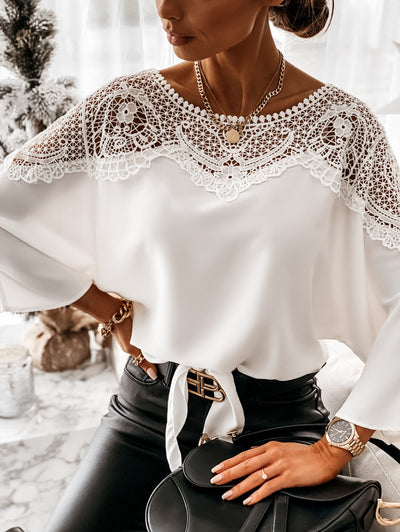 Snow Embroidered Blouse - Qualuxe Store