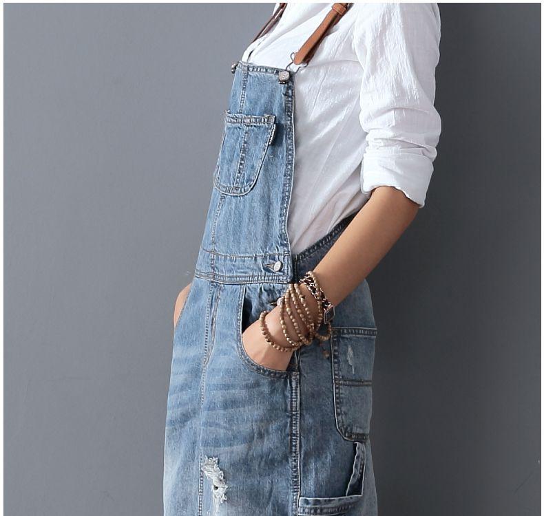white christmas dresses Ripped Denim Overall Dress – Qualuxe Store